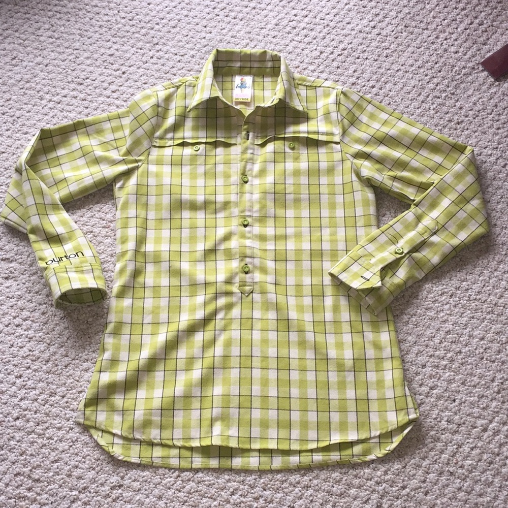 Burton dryride snowboarding shirt pullover lamb plaid jacket waterproof